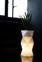 Designer pot MONUMO ASTI White with lighting
