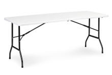 Catering table 180cm + 2 benches white banquet set ModernHome