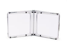Tūristu galds saliekams kempinga galds balts virsma 120 x 60 cm