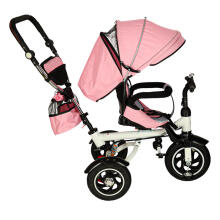 Ikonka Art.KX6628_6 Trike Fix V3 tricikls 3in1 ratiņi velosipēds 360 grozāms bezmaksas ritenis rozā krāsā