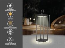 Beper P207ILI100 Rechargeable Lantern Black