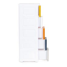 Bookcase with 5 pull-out drawers legs with castors ModernHome