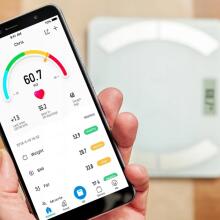 Inteliģentā bluetooth vannas istabas svari Eldom TWO500 balti