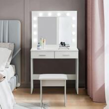 Modern Home Toilet Table Art.CHDT03 Large modern cosmetic dressing table with mirror drawer