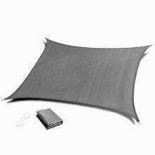 Square sunshade sail, 4x4 m, waterproof canopy, gray, MultiGarden