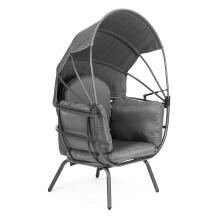 Cocoon dārza krēsls ar salokāmu jumtu, pelēks ModernHome