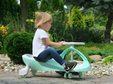 Wiggle car ride-on toy LED wheels green ECOTOYS