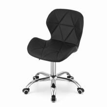 Swivel office chair with wide backrest, eco-leather, black