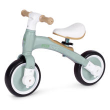 Balance bike with pedals - training side wheels 3in1 green ECOTOYS