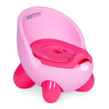 Bērnu podiņš, noņemams ieliktnis, neslīdošas kājas, rozā, ECOTOYS
