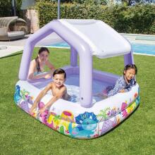 Inflatable children's paddling pool with canopy purple INTEX 57470-DINO