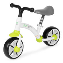 Balance bike for children, EVA wheels, adjustable seat, green, ECOTOYS