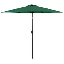 Liels slīps dārza saulessargs ar rokturi, 6 ribas, zaļš, 270 cm MultiGarden