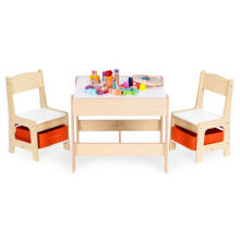 Children’s Furniture Set – Table + 2 Chairs with Chalkboard ECOTOYS