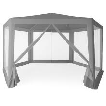 Садовый павильон-тент 2x2x2 м с москитной сеткой серый MultiGarden