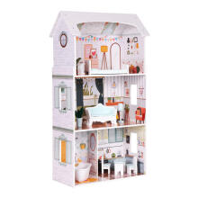 Кукольный домик Алисы – 3 этажа, 4 комнаты, комплект из 9 предметов мебели ECOTOYS