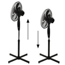 Stāvošs grīdas ventilators 45W – 3 režīmi, 5 asmeņi, melns
