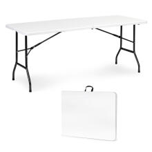 Catering Set – Folding Table + 4 Chairs HDPE White MultiGarden