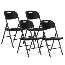 Catering Set – Folding Table + 4 Chairs HDPE Black MultiGarden