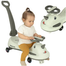 Bebe Basic Swing FIX S1 Art.253496 Gravitācijas stumjāma mašīna ar rokturi un gaismojošiem LED riteņiem