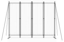 Folding 4-Panel Garden and Room Divider 167x216 cm Beige MultiGarden