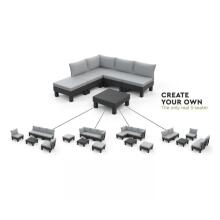Dārza dīvāns trīsvietīgs Elements 3 Seater pelēks/gaiši pelēks