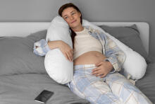 La Bebe™ Rich Satin Nursing Maternity Pillow Art.15610  30x104 cm