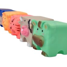 WOOPIE BABY Sensory Blocks Animal Puzzle for Squeezing + Sound 6 pcs