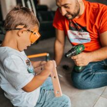 WOOPIE Liela Rīku Kaste Bērniem DIY Komplekts ar Skrūvgriezi-Urbi 15 gabali
