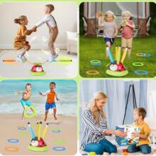 WOOPIE 3-in-1 veiklības spēle Raķešu palaišanas lēkšanas virve mērķa mešana kukainis