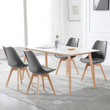 Set of 4 living room dining room chairs with a cushion eco-leather ModernHome