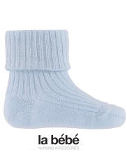 La bebe™ Natural Eco Cotton Baby Socks Art.81008 Blue Dabīgas kokvilnas mazuļu zeķītes/zekes [made in Estonia]