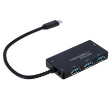 Interfeisa centrmezgls Akyga AK-AD-52 USB 3.1 (3.1 Gen 2) Type-C 500Mbps melns