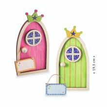 Zahnfee - Wooden gnome door, 2 assorted