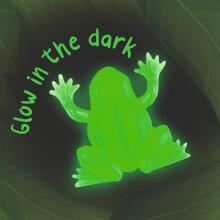Zoology - Sticky-Animal glow in the dark, 4 assorted
