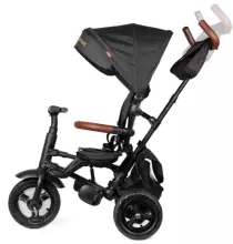 Bebe Basic Rito Deluxe Art.254139 Brown Bērnu  trīsritenis ar rokturi , jumtiņu un piepūšamajiem riteņiem