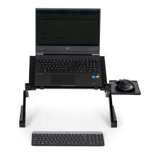 Table stand, aluminum laptop stand, foldable, adjustable, 2 tops