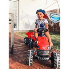 WOOPIE Pedal Tractor Farmer GoTrac MAXI with Trailer Silent Wheels