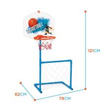 WOOPIE 2-in-1 basketbola un futbola vārtu komplekts + bumba