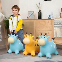 WOOPIE Inflatable Jumping Giraffe Yellow + Pump