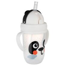 CANPOL 56/617 Spill-proof Cup with Straw and Weight BabiesBoo Panda White