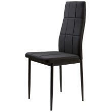 Upholstered chairs for dining room and living room, set of 4, black, ModernHome