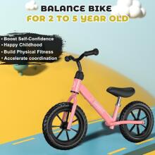 Mncylion Balance Bike Art.255171 Pink Bērnu skrējritenis ar metālisko rāmi, Līdzsvara velosipēds