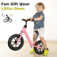 Mncylion Balance Bike Art.255171 Pink Bērnu skrējritenis ar metālisko rāmi, Līdzsvara velosipēds