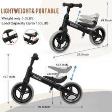 Mncylion Balance Bike Bobike Art.255175 Black Детский велосипед - бегунок с металлической рамой