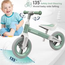 Mncylion Balance Bike Bobike Art.255175 Green  Bērnu skrējritenis ar metālisko rāmi, Līdzsvara velosipēds