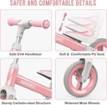 MncylionMncylion Balance Bike Bobike Art.255176 Pink Детский велосипед - бегунок с металлической рамой