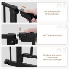 Woltu Door Safety Gate Art.255191 Black Ворота безопасности