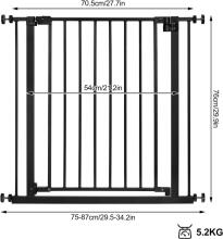 Woltu Door Safety Gate Art.255191 Black Ворота безопасности
