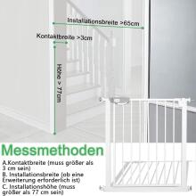 Uisebrt Door Safety Gate Art.255194 White Security Gate